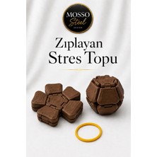 Mosso Steel Zıplayan Stres Topu Clicker Stres Topu – Lastik Mekanizmalı 3D Baskı Mekanik Fidget Oyuncak