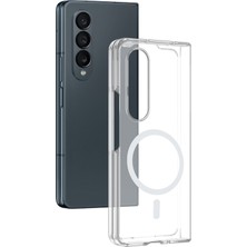 Tekno Grup Galaxy Z Fold 4 Kılıf Mika Kamera Korumalı M-Safe Şarj Özellikli Şeffaf Sert Pc London Kapak