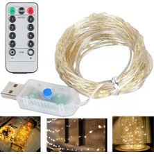 Sb Shopping PM-37723 USB Girişli Uzaktan Kumandalı 30 Metre 8 Modlu Günışığı Dekoratif Yılbaşı - Pe