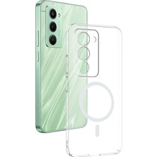 Tekno Grup Xiaomi Redmi 15 Kılıf Mika Kamera Korumalı M-Safe Şarj Özellikli Şeffaf Sert Pc London Kapak