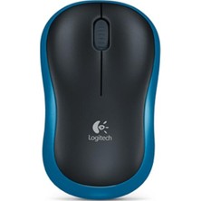 EstoreBox Logitech 910-002236, M185 Mavi, USB Nano 2,4g Kablosuz, 1000DPI, Optik, 3 Tuşlu, 12AY Pil Ömrü, Mou
