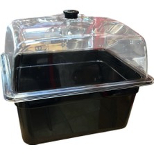 Empressco Şeffaf Kapaklı Polikarbon Gastronom Küvet 1/2, 150 Mm, Dayanıklı ve Kullanışlı