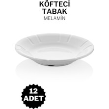 Empressco 12'li Melamin Köfteci Tabak Seti, Şık ve Dayanıklı Ev ve Iş Yeri Kullanımı