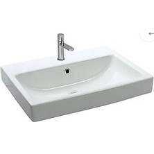 Newarc Batarya Delikli Tezgah Üstü Lavabo - Beyaz