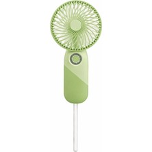 Mobixa Taşınabilir Mini Fan USB Şarjlı El Vantilatoru 3 Kademeli Sessiz, Yeşil