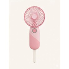 Mobixa Taşınabilir Mini Fan USB Şarjlı El Vantilatoru 3 Kademeli Sessiz, Pembe