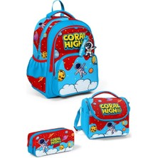 Coral High Kids Astronot Uzay Desenli 3'lü Okul Çanta Seti SET0133245