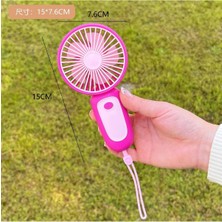 Mobixa LED Ekranlı Şarjlı Mini Taşınabilir El Fanı Programlanabilir LED Ekran USB Fan, Pembe