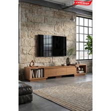 PlatinReyon Vista Ayarlanabilir Tv Ünitesi 160-270 cm - Uzayabilen Tv Sehpası Ceviz
