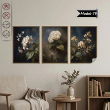 Akıllı Kağıt Statik Tutunma Özellikli Tablo - Poster Çiçek (Model- 79)