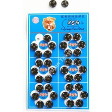 Kezban Tekstil 36 Adet Siyah Renk 10MM Çıtçıt Düğme Dayanıklı Yapı ile Dikiş Projeleri İçin