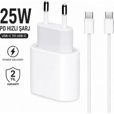 Ryan 25W Type-C Hızlı Şarj Adaptörü ve Usb-C Şarj Kablosu Seti iPhone 15 16 17 Uyumlu