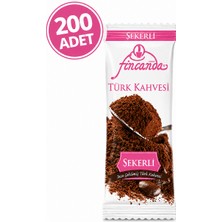 Okkalı Fincanda Tek Kullanımlık Türk Kahvesi Şekerli 200 Adet
