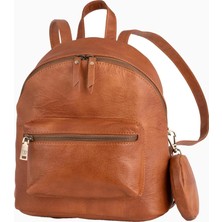 Berliner Bags Kelly Vintage Hakiki Deri Kadın Küçük Sırt Çantası Kahverengi