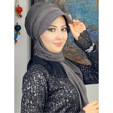 3 Sıra Beyaz Kare Taş Detaylı Baharlık Şapka
