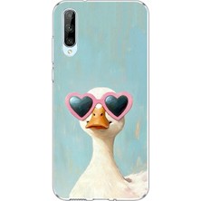TechTree Huawei P Smart S Uyumlu Yağlı Boya Pop-Art Ördek Baskılı Silikon Kılıf