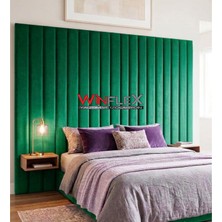 Winflex Akustik Kumaş Kaplı  Panel 10X210CM - 12 Adet Açik Yeşil Renk