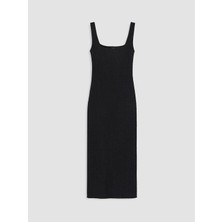 Lc Waikiki Yeni Sezon Kare Yaka Dokulu Bodycon Elbise