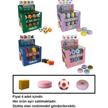 Silka Coloria 4'lü Silgi Seti Donut + Futbol + Makaron + Biscuit
