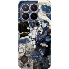 TechTree Xiaomi 17T Pro Uyumlu Retro Astronot Tasarımlı Baskılı Silikon Kılıf