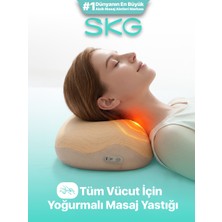 Skg 8511 Presso Kablosuz Memory Foam Masaj Yastığı | 3D Yoğurmalı 4 Masaj Modu | Isı Terapisi | Boyun, Omuz, Bel, Bacak