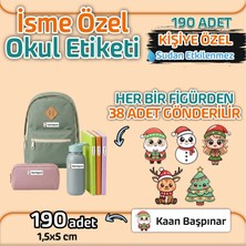 Kapbirhediye Okul Etiketi Isme Özel Kalem Defter Etiketi Yılbaşı Temalı 190 Adet