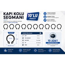Gümüş Kapı Kolu Segman 10 Adet