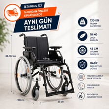 Tagesan Dıetz Caneo_s Hafif Alüminyum Manuel Tekerlekli Sandalye | Almanya Üretimi, Katlanabilir ve Ayarlanabilir Konforlu Model
