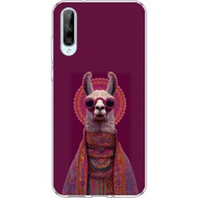 TechTree Huawei P Smart S Uyumlu Kozmik Lama Baskılı Silikon Kılıf