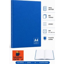 Mikro Saygılıofis 60 Yaprak A4 Dikişli Düz Pp Kapak Çizgili Defter