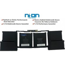 Ni-On Nion Apple MacBook Pro 16-Inch Core I9 2.4ghz 2019 , MacBook Pro 16-Inch Core I9 2.4ghz 2019 A2141 Emc 3347 Dizüstü Bilgisayar Laptop Batarya Pil