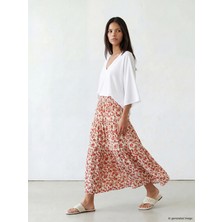 Lc Waikiki Yeni Sezon Beli Lastikli Çiçekli Katkat Etek