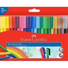 Faber-Castell Eğlenceli Keçeli Kalem 20 Renkli Çocuklar İçin Yaratıcılığı Destekleyen Set