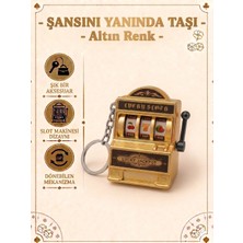 Huba Slot Makinesi Anahtarlık/çanta Aksesuarı-Altın Renk