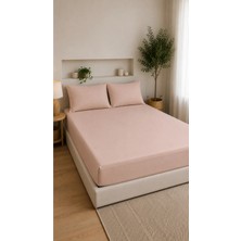 Pamuva Çift Kişilik Lastikli Çarşaf Takımı 2 Adet Yastık Kılıflı 50X70 | 160X200+30 | %100 Pamuk