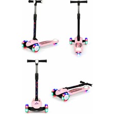 Empressco Katlanabilir 3 Tekerlekli LED Işıklı Scooter Pro, 50KG Kapasiteli, 3+ Yaş