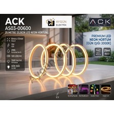 Aygün Elektrik Ack 6X12MM 12V LED Neon Hortum 3000K 25 Metre