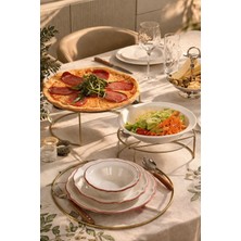 Edora Home 2'li Set Mat Gold Ikili Sunumluk, 6'lı Supla Mutfak Seti
