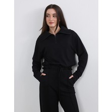 Lc Waikiki Yeni Sezon Petite Polo Yaka Kadın Sweatshirt