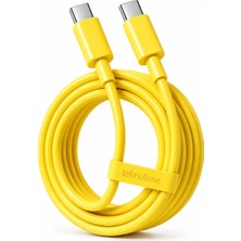 Teknofone Type-C To Type-C 60W Hızlı Şarj ve Veri Aktarım Kablosu 2 Metre