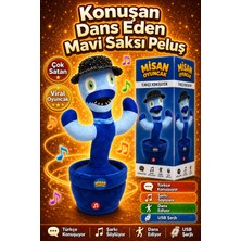 Empressco Sesli Peluş Kaktüs Oyuncak, Mavi, Eğlenceli ve Sevimli Hediye