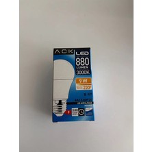 Ack LED Gün Işığı E27 9W 880CLUMEN 3000K Ampul