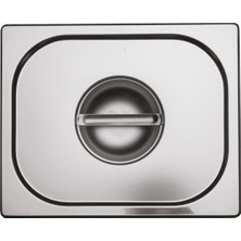 Empressco Paslanmaz Çelik Gn 1/2 Küvet Kapak, 32,5X26,5 Cm, Dayanıklı ve Şık