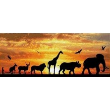Liva Craft Elmas Mozaik Tablo Afrika Gökyüzü - 72X22 cm