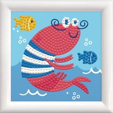 Liva Craft Elmas Mozaik Tablo 9.5 x 9.5cm Istakoz Boncuk Yapıştırma Kiti - Çerçeveli