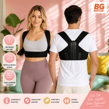 bgvibe Unisex Dik Duruş Korsesi Omuz Sırt ve Bel Destekleyici Kamburluk Önleyici Ayarlanabilir Günlük Korse Skolyoz Aparatı