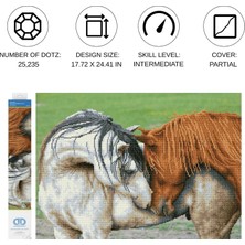 Liva Craft Elmas Mozaik Tablo Atlar – 62 x 45 cm