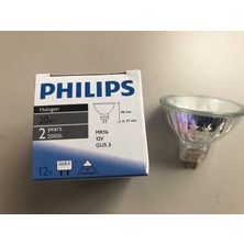 Philips 5 Adet Phılıps 12V 20W Mr 16 Gu 5.3 Çanak Halojen  ÇAP:50MM