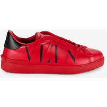 Valentino Garavani Logo Baskılı Kırmızı Erkek Sneaker