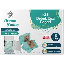 Bamm Bamm 500X3 Adet Kirli Bebek Bezi Kapasiteli Çöp Poşeti